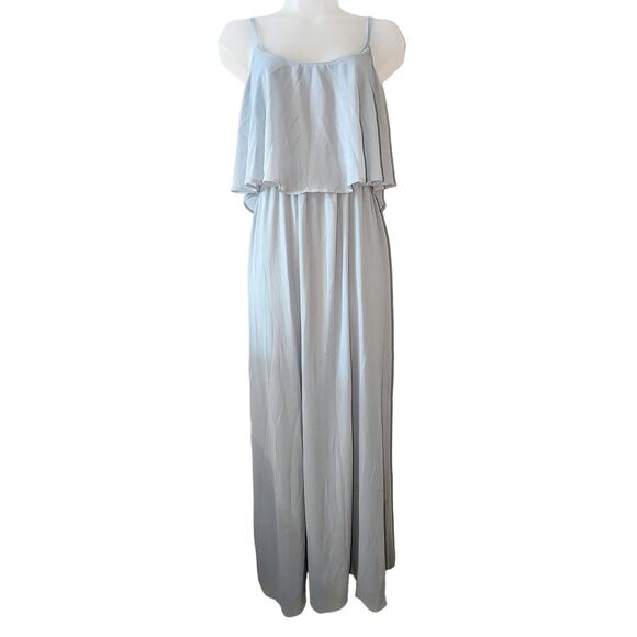 Show Me Your MuMu Dresses & Skirts - Show Me Your Mumu Maxi Dress Caitlin Ruffle Women Medium Bridesmaid Blue Wedding